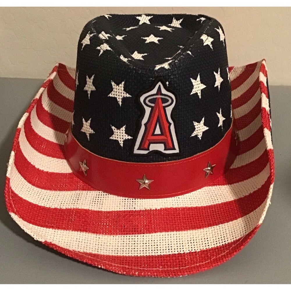 Los Angeles/Anaheim ANGELS MLB Cowboy Hat - Red, White & Blue Promotional OSFM